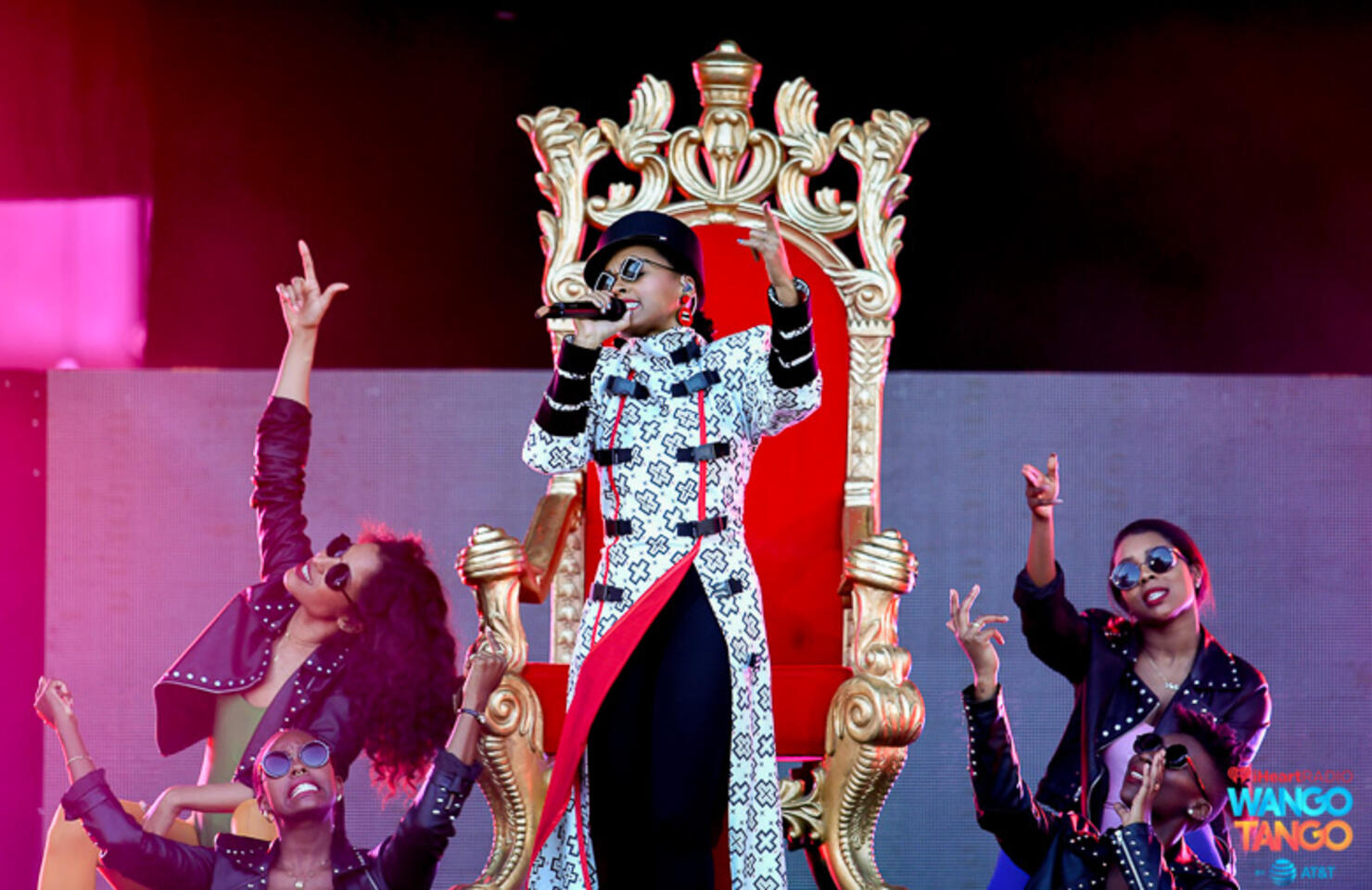  Janelle Monae performs onstage during the 2018 iHeartRadio Wango Tango by AT&T at Banc of California Stadium on June 2, 2018 in Los Angeles, California.