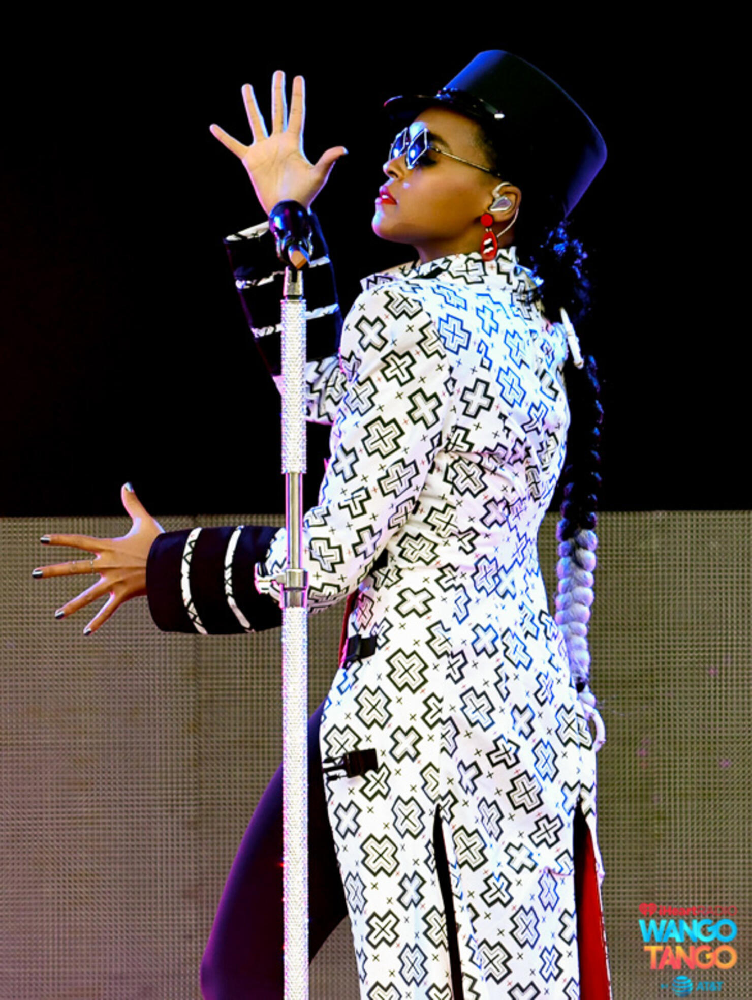  Janelle Monae performs onstage during the 2018 iHeartRadio Wango Tango by AT&T at Banc of California Stadium on June 2, 2018 in Los Angeles, California.