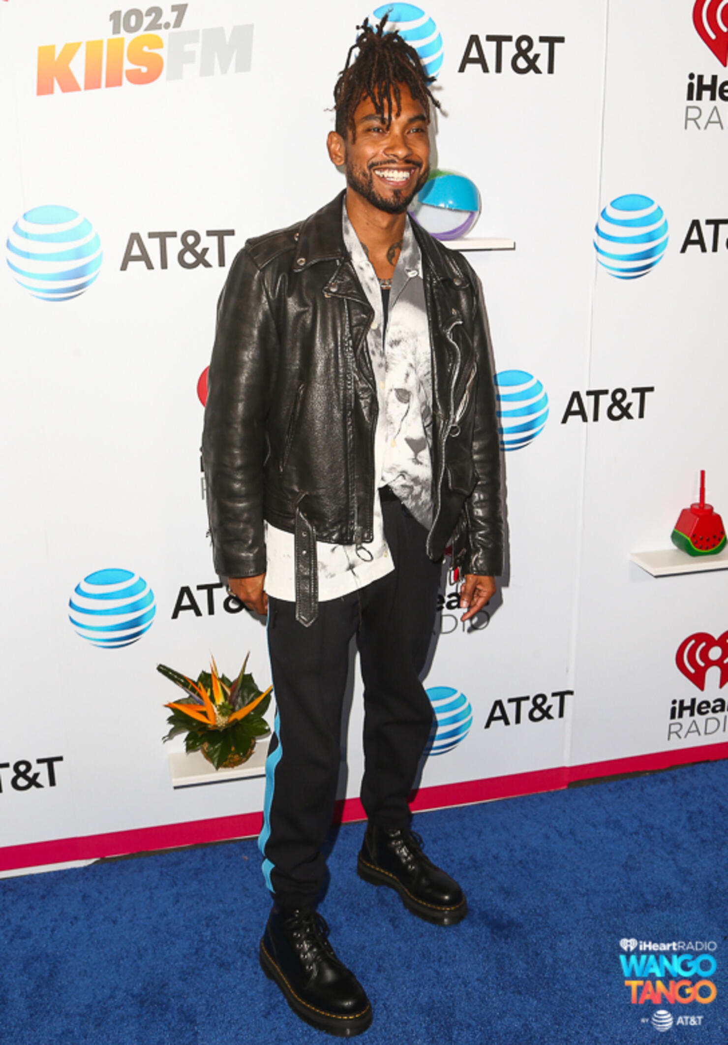 Miguel arrives at the 2018 iHeartRadio Wango Tango by AT&T at Banc of California Stadium on June 2, 2018 in Los Angeles, California.