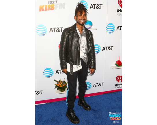 Miguel arrives at the 2018 iHeartRadio Wango Tango by AT&T at Banc of California Stadium on June 2, 2018 in Los Angeles, California.