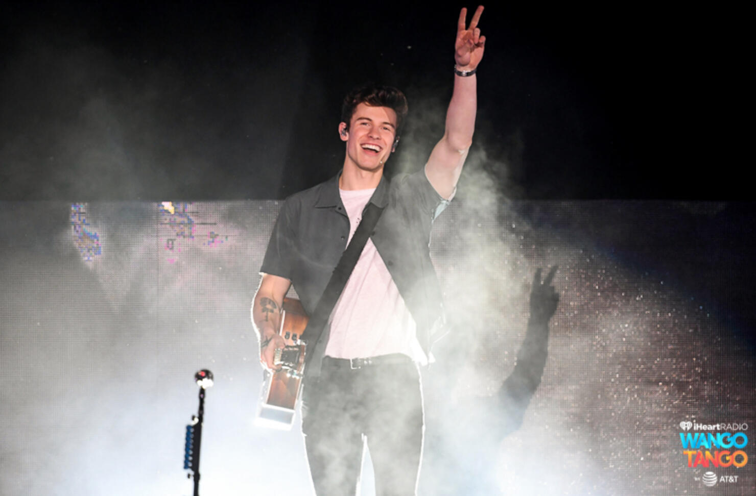 Shawn Mendes performs onstage during the 2018 iHeartRadio Wango Tango by AT&T at Banc of California Stadium on June 2, 2018 in Los Angeles, California. 
