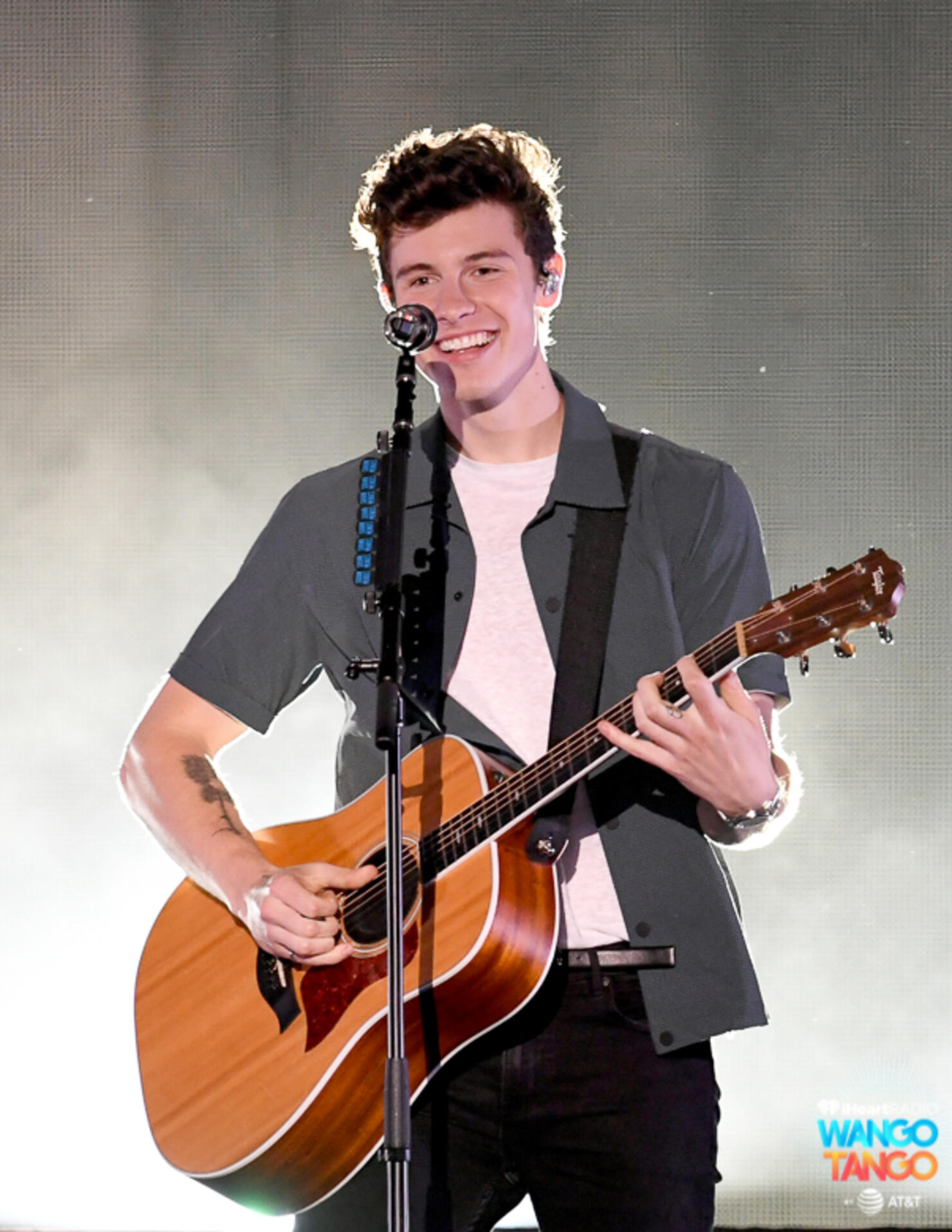 Shawn Mendes performs onstage during the 2018 iHeartRadio Wango Tango by AT&T at Banc of California Stadium on June 2, 2018 in Los Angeles, California. 