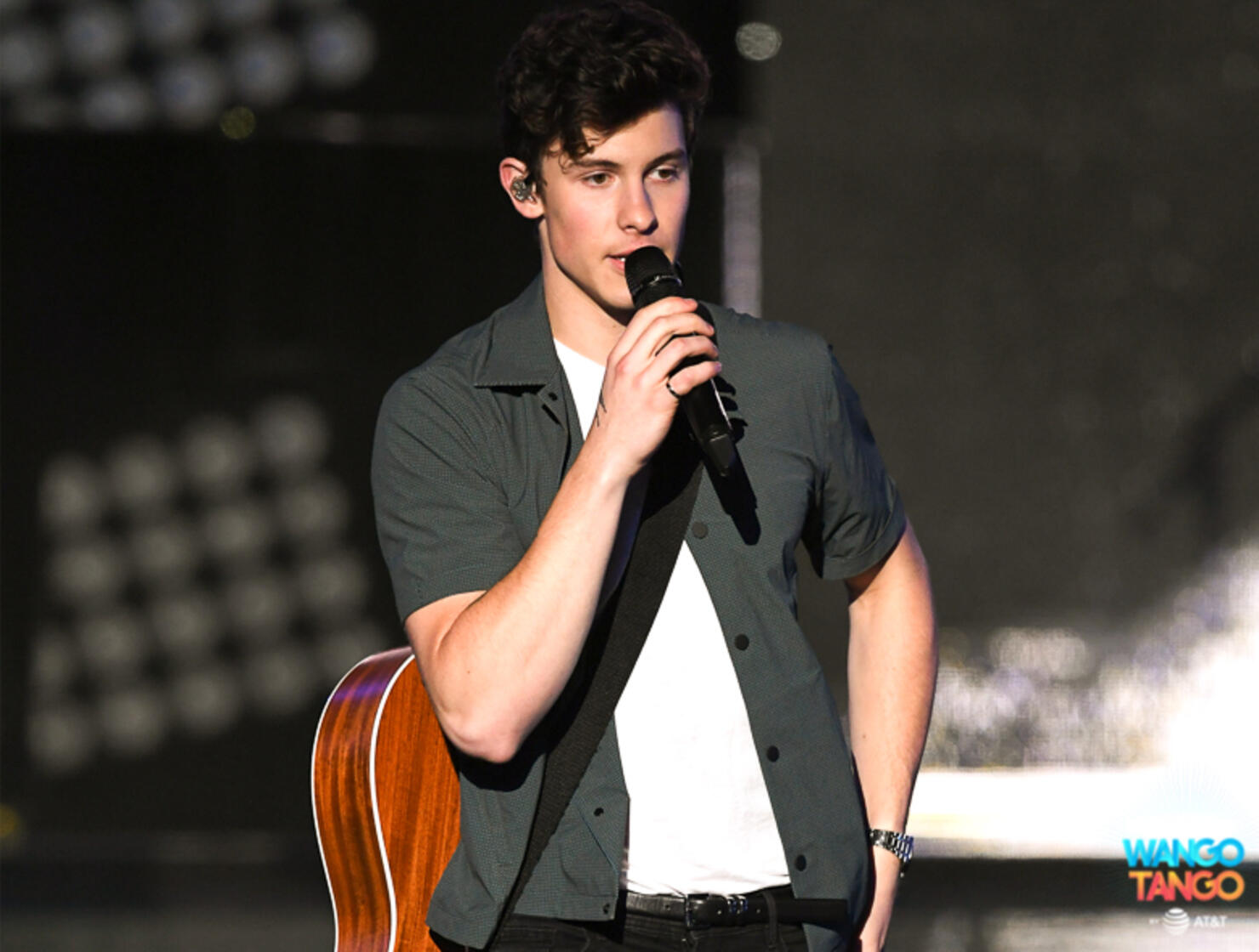 Shawn Mendes performs onstage during the 2018 iHeartRadio Wango Tango by AT&T at Banc of California Stadium on June 2, 2018 in Los Angeles, California. 