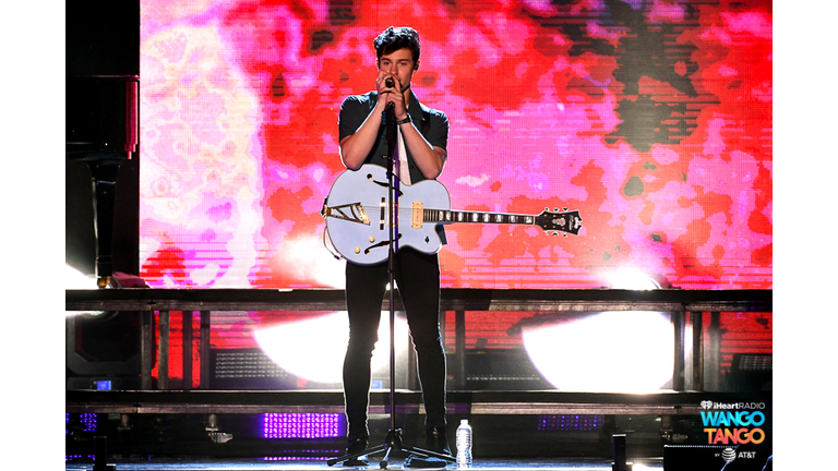 Shawn Mendes performs onstage during the 2018 iHeartRadio Wango Tango by AT&T at Banc of California Stadium on June 2, 2018 in Los Angeles, California. 