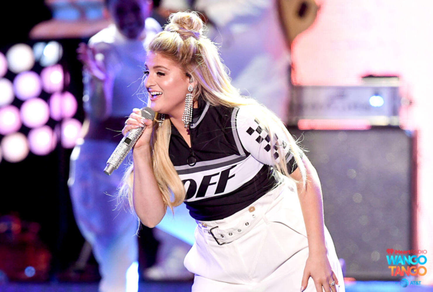 Meghan Trainor performs onstage during the 2018 iHeartRadio Wango Tango by AT&T at Banc of California Stadium on June 2, 2018 in Los Angeles, California.