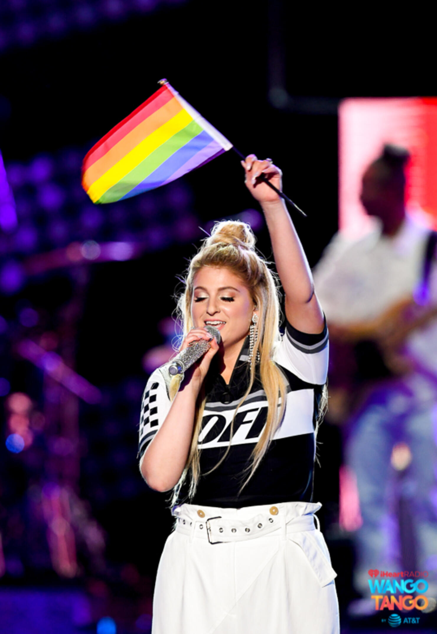 Meghan Trainor performs onstage during the 2018 iHeartRadio Wango Tango by AT&T at Banc of California Stadium on June 2, 2018 in Los Angeles, California.