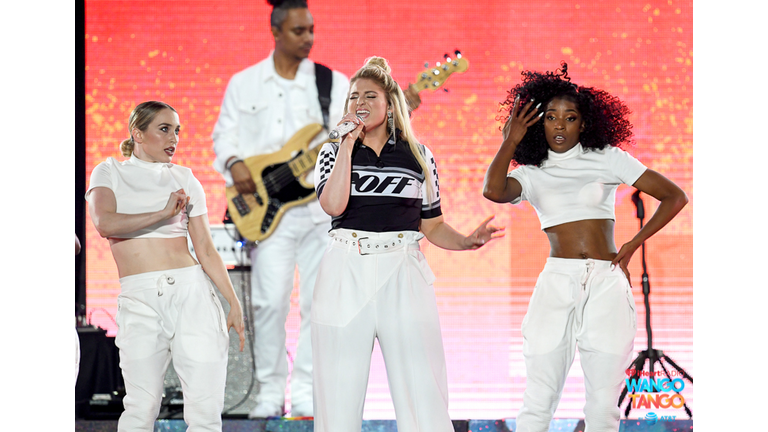 Meghan Trainor performs onstage during the 2018 iHeartRadio Wango Tango by AT&T at Banc of California Stadium on June 2, 2018 in Los Angeles, California.