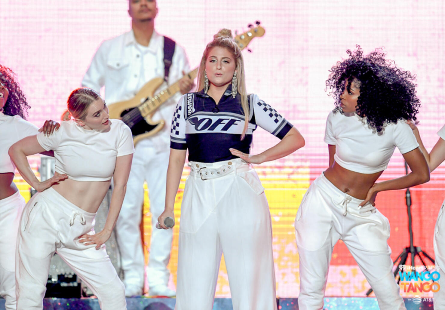 Meghan Trainor performs onstage during the 2018 iHeartRadio Wango Tango by AT&T at Banc of California Stadium on June 2, 2018 in Los Angeles, California.