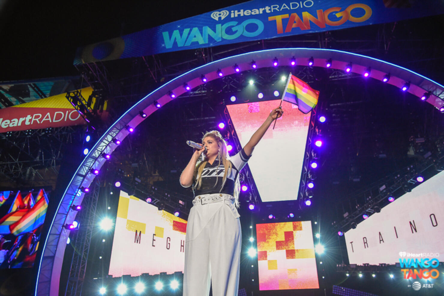 Meghan Trainor performs onstage during the 2018 iHeartRadio Wango Tango by AT&T at Banc of California Stadium on June 2, 2018 in Los Angeles, California.