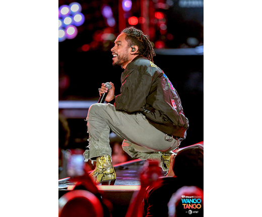 Miguel performs onstage during the 2018 iHeartRadio Wango Tango by AT&T at Banc of California Stadium on June 2, 2018 in Los Angeles, California.