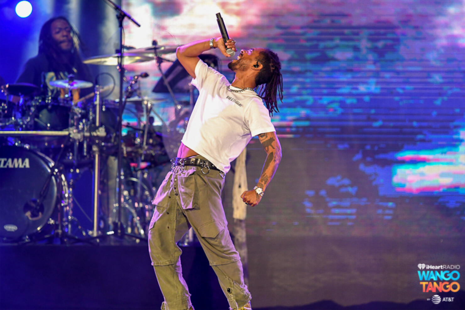 Miguel performs onstage during the 2018 iHeartRadio Wango Tango by AT&T at Banc of California Stadium on June 2, 2018 in Los Angeles, California.