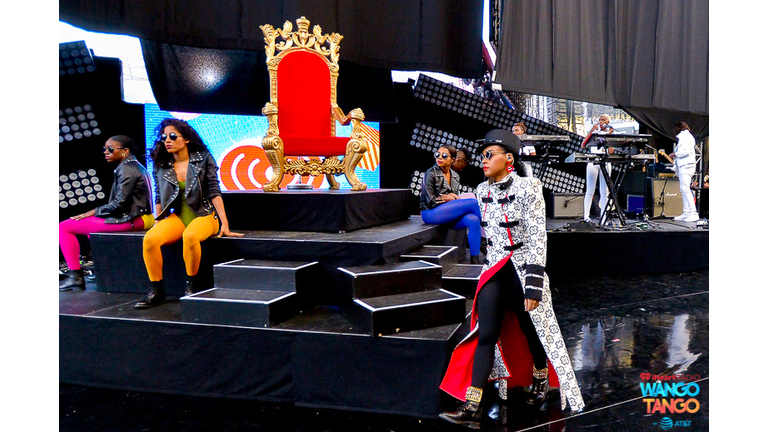 Janelle Monae is seen backstage at the 2018 iHeartRadio Wango Tango by AT&T at Banc of California Stadium on June 2, 2018 in Los Angeles, California. 