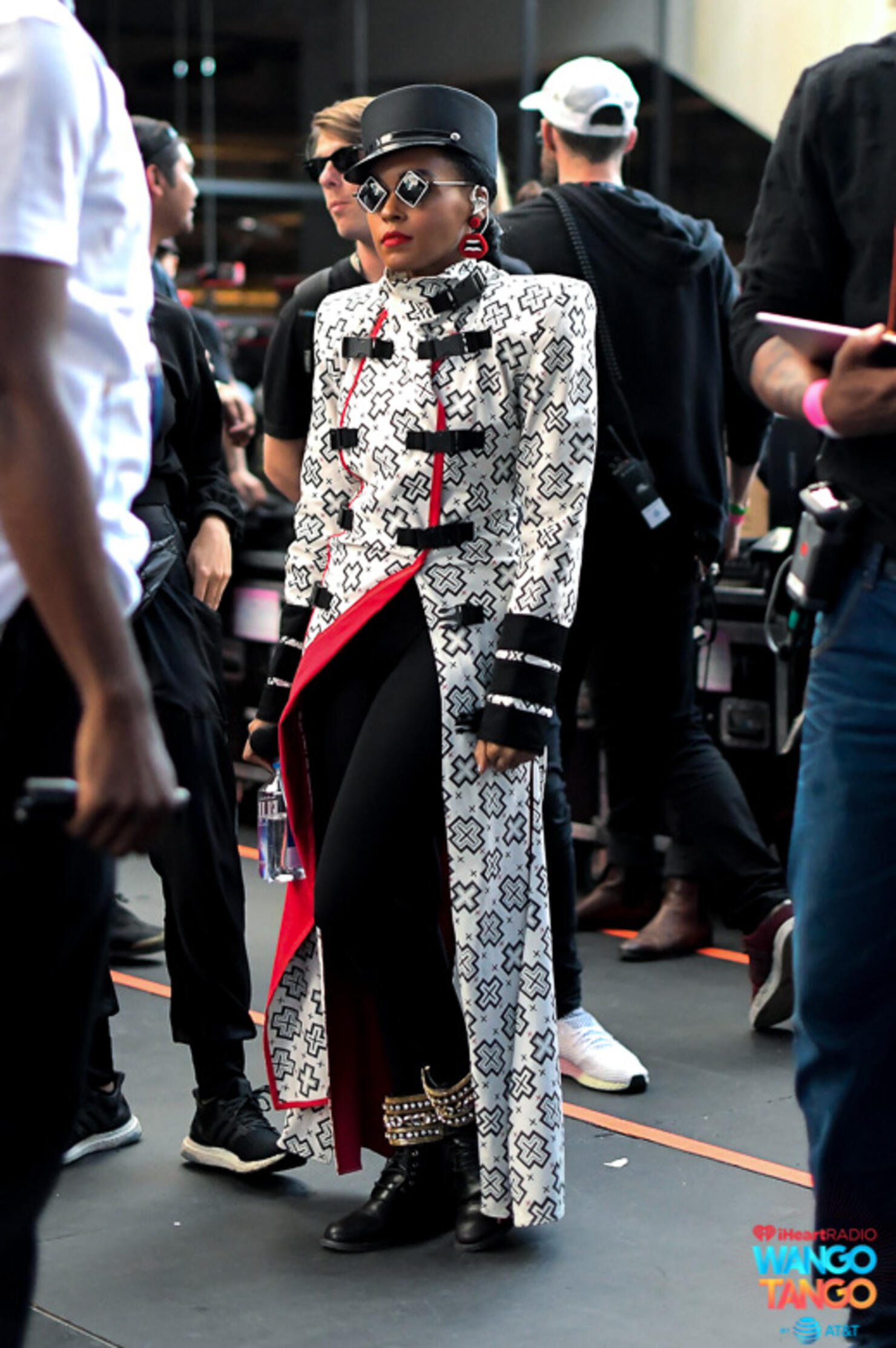 Janelle Monae is seen backstage at the 2018 iHeartRadio Wango Tango by AT&T at Banc of California Stadium on June 2, 2018 in Los Angeles, California. 