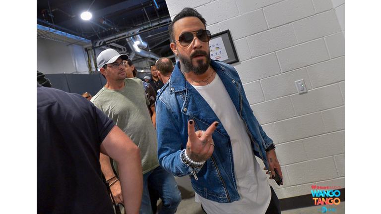  AJ McLean of music group Backstreet Boys is seen backstage at the 2018 iHeartRadio Wango Tango by AT&T at Banc of California Stadium on June 2, 2018 in Los Angeles, California.
