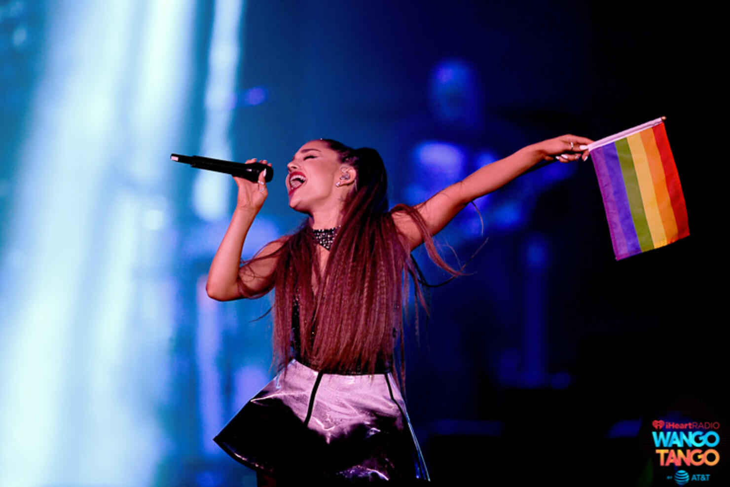 Ariana Grande performs onstage during the 2018 iHeartRadio Wango Tango by AT&T at Banc of California Stadium on June 2, 2018 in Los Angeles, California.