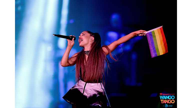 Ariana Grande performs onstage during the 2018 iHeartRadio Wango Tango by AT&T at Banc of California Stadium on June 2, 2018 in Los Angeles, California.