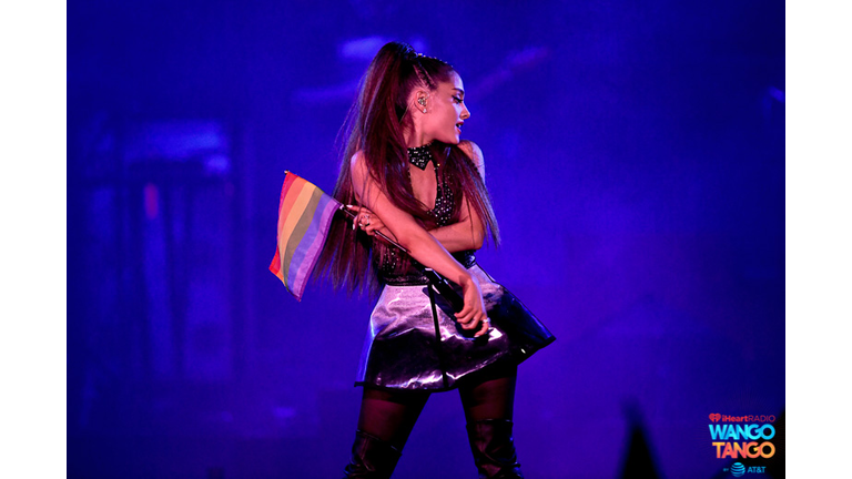 Ariana Grande performs onstage during the 2018 iHeartRadio Wango Tango by AT&T at Banc of California Stadium on June 2, 2018 in Los Angeles, California.