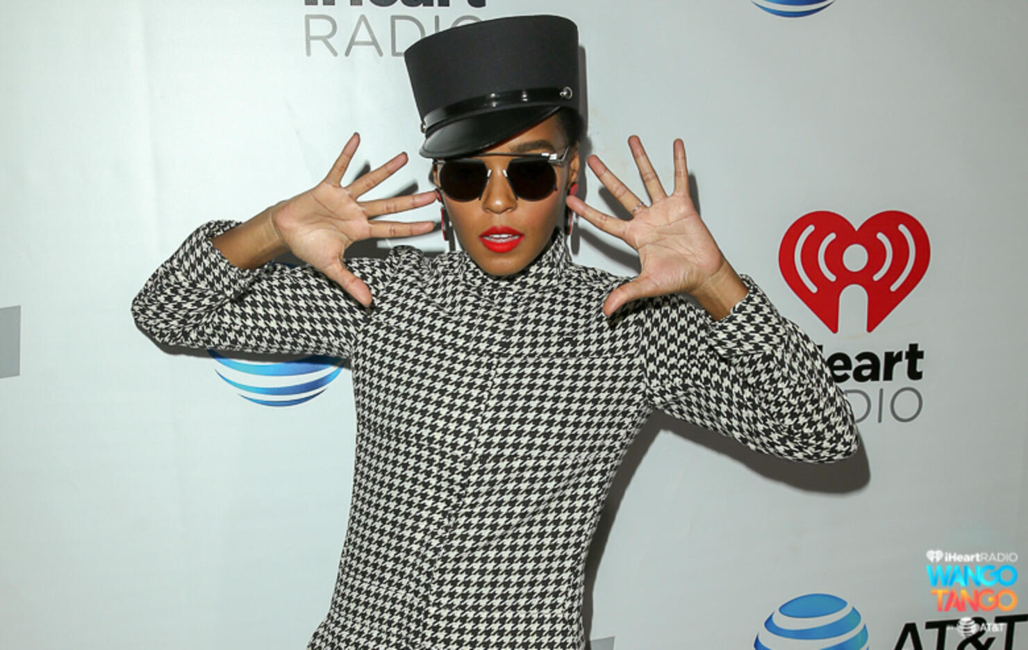  Janelle Monae backstage at the 2018 iHeartRadio Wango Tango by AT&T at Banc of California Stadium on June 2, 2018 in Los Angeles, California.