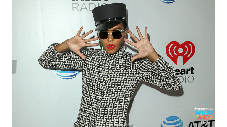  Janelle Monae backstage at the 2018 iHeartRadio Wango Tango by AT&T at Banc of California Stadium on June 2, 2018 in Los Angeles, California.