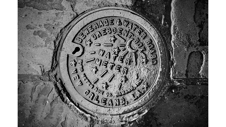 A water meter cover in New Orleans. (Getty Images)