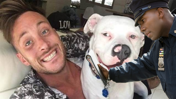 Man Posts Photo Of Dog He Just Adopted, People Immediately Call The Cops