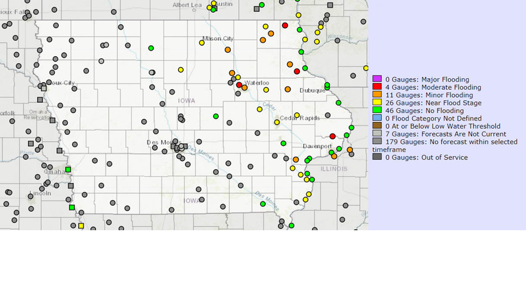 Iowa Flood Map 61118