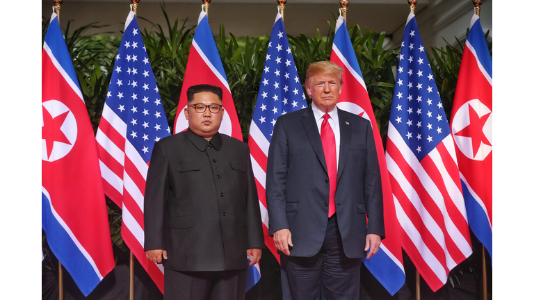 U.S. President Trump Meets North Korean Leader Kim Jong-un During Landmark Summit In Singapore-photo:Getty