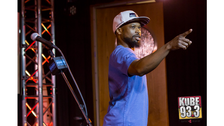 Travis Thompson in the AT&T Thanks Sound Studio at KUBE 93.3