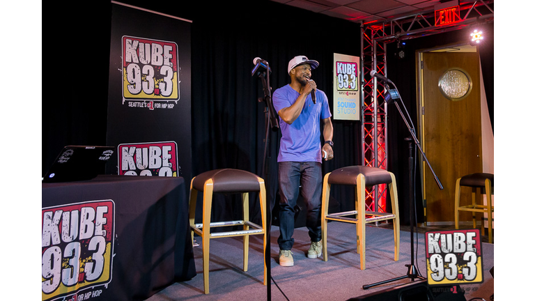 Travis Thompson in the AT&T Thanks Sound Studio at KUBE 93.3