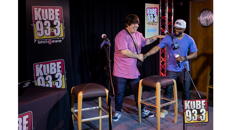 Travis Thompson in the AT&T Thanks Sound Studio at KUBE 93.3