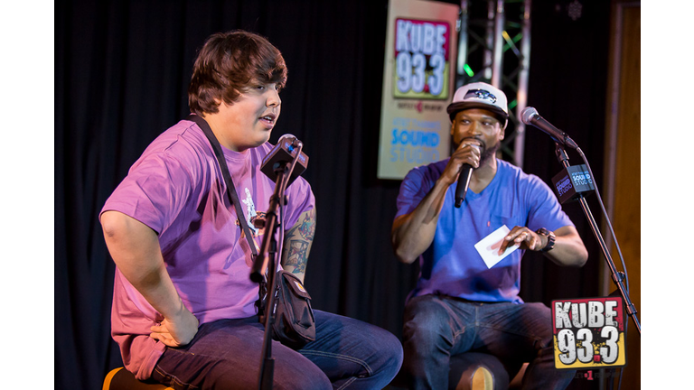 Travis Thompson in the AT&T Thanks Sound Studio at KUBE 93.3