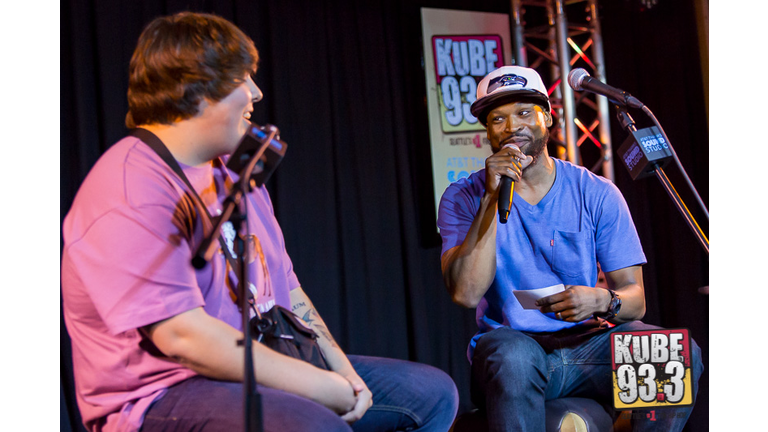 Travis Thompson in the AT&T Thanks Sound Studio at KUBE 93.3