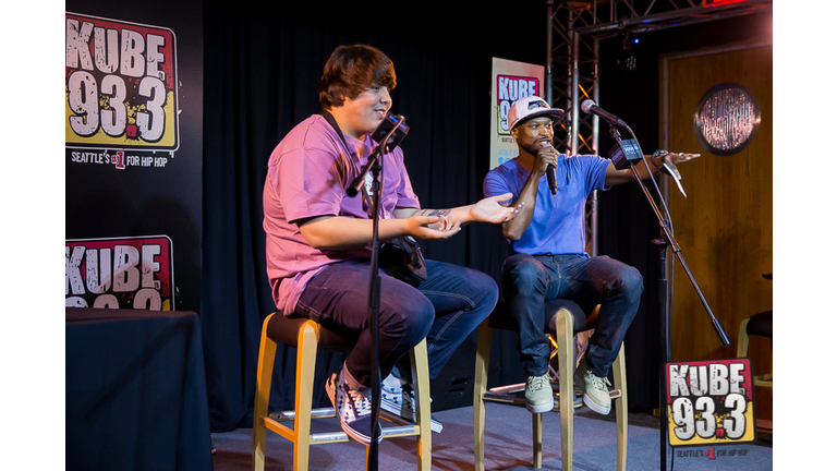Travis Thompson in the AT&T Thanks Sound Studio at KUBE 93.3