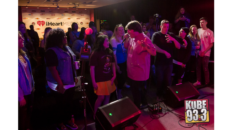 Travis Thompson in the AT&T Thanks Sound Studio at KUBE 93.3