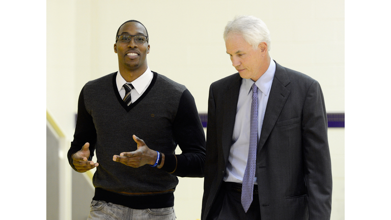 Dwight Howard and Mitch Kupchak