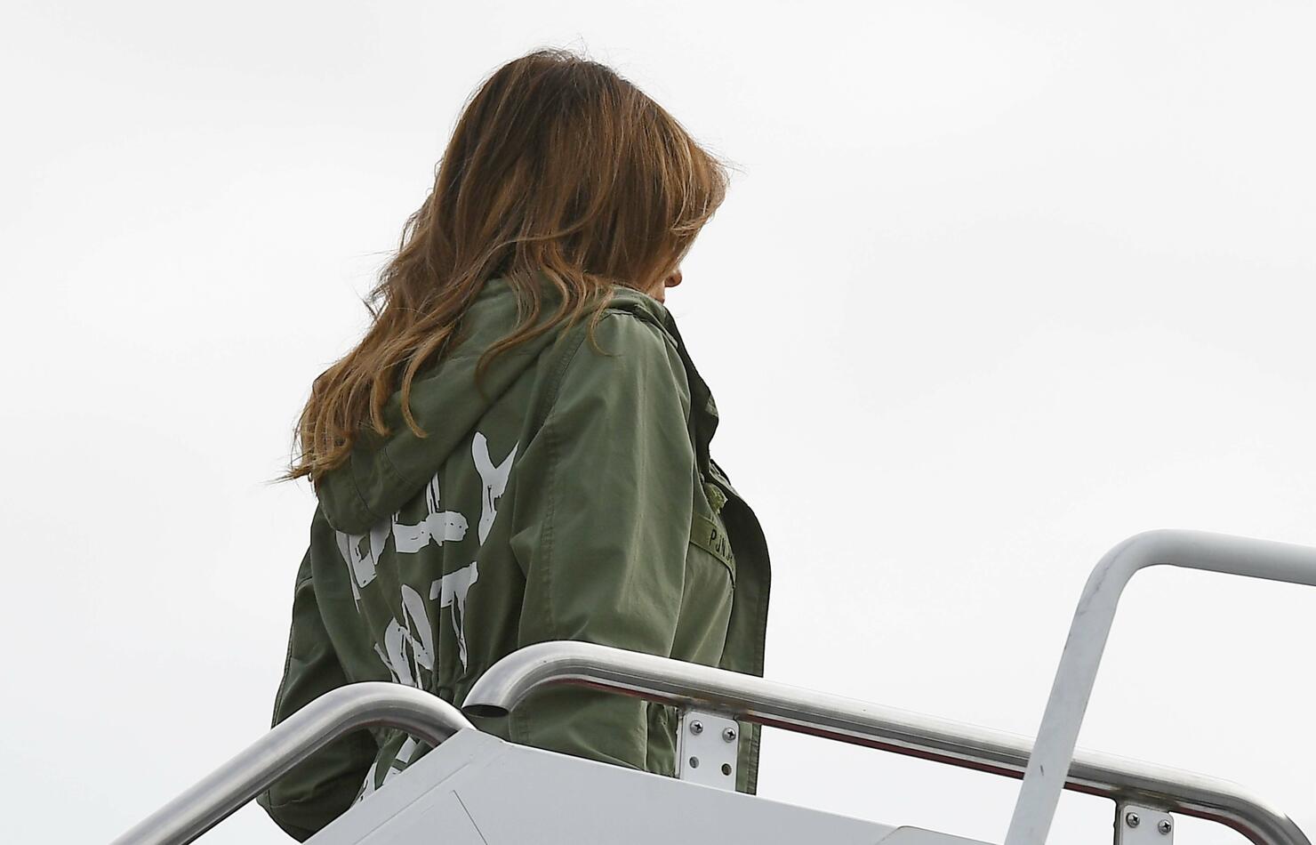 Melania Trump wears "I really don't care, do u" jacket ahead of border trip