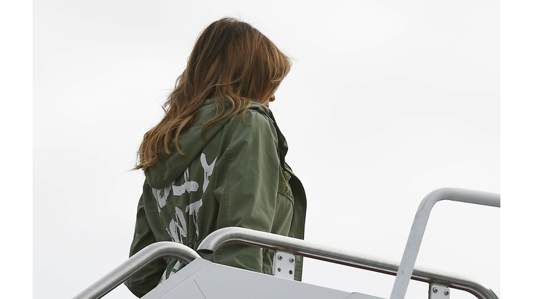 Melania Trump wears "I really don't care, do u" jacket ahead of border trip