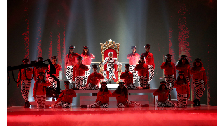 Janelle Monae performing at the 2018 BET Awards