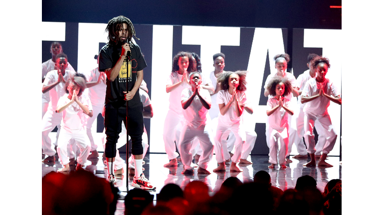 J. Cole at the 2018 BET Awards.