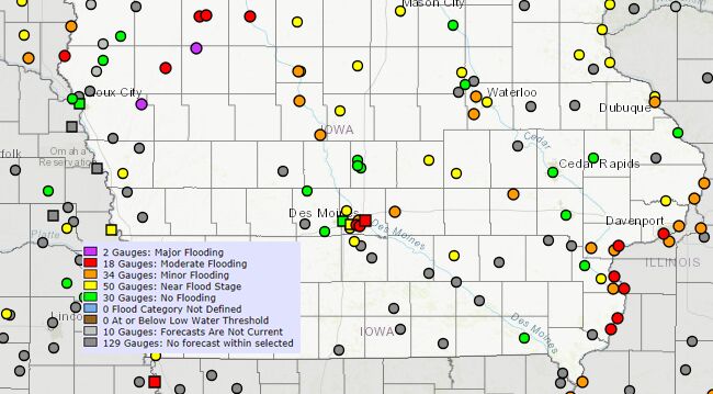 CLICK MAP for larger interactive USGS flood map