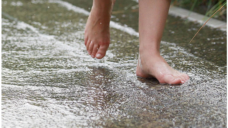 Naked Pedestrian Shrugs, Says "It's very hot"