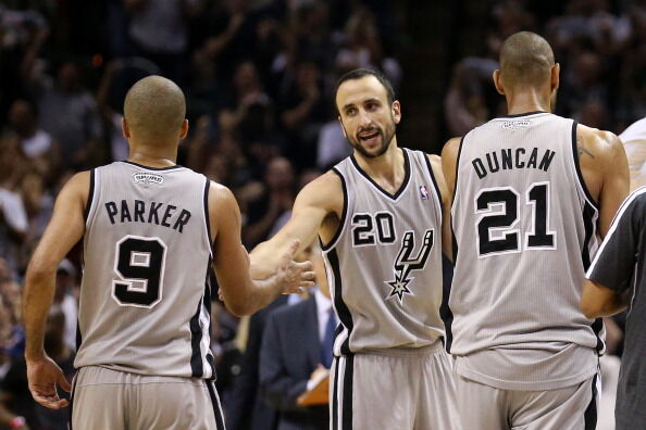 Tony Parker, Manu Ginobili and Tim Duncan