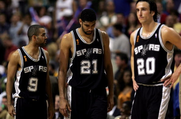 Tony Parker, Tim Duncan and Manu Ginobili 