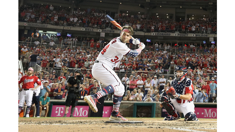 Bryce Harper at the T-Mobile Home Run Derby at Nationals Park in Washington, D.C.