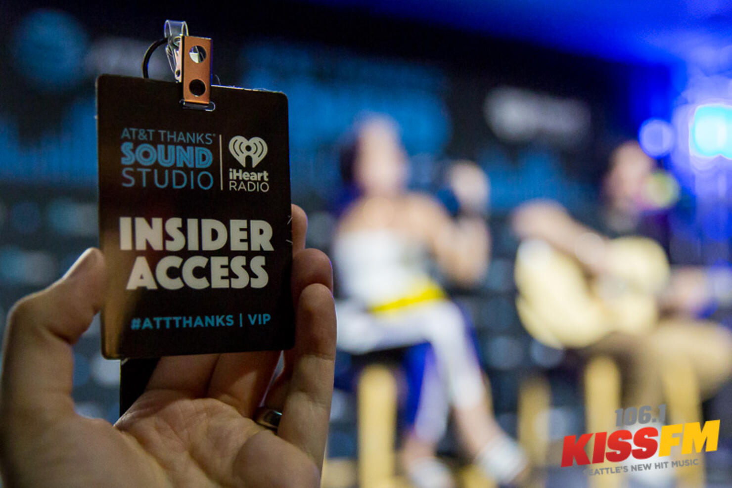 Bea Miller in the AT&T Thanks Sound Studio
