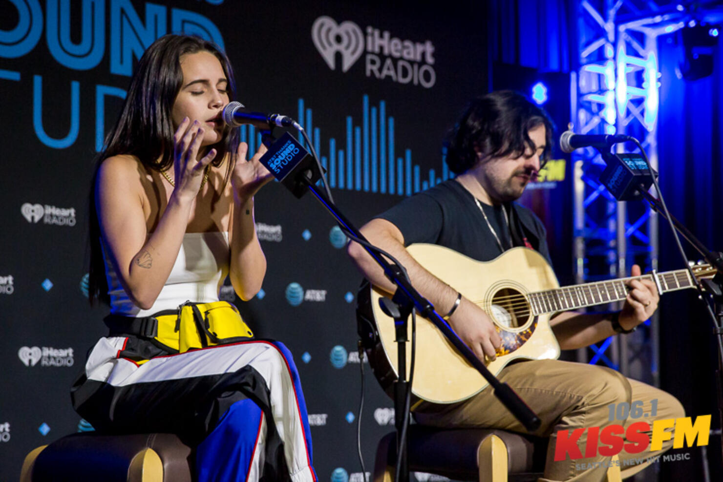 Bea Miller in the AT&T Thanks Sound Studio