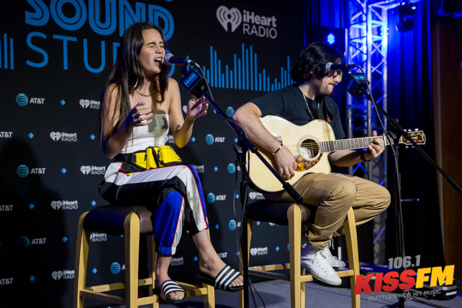 Bea Miller in the AT&T Thanks Sound Studio