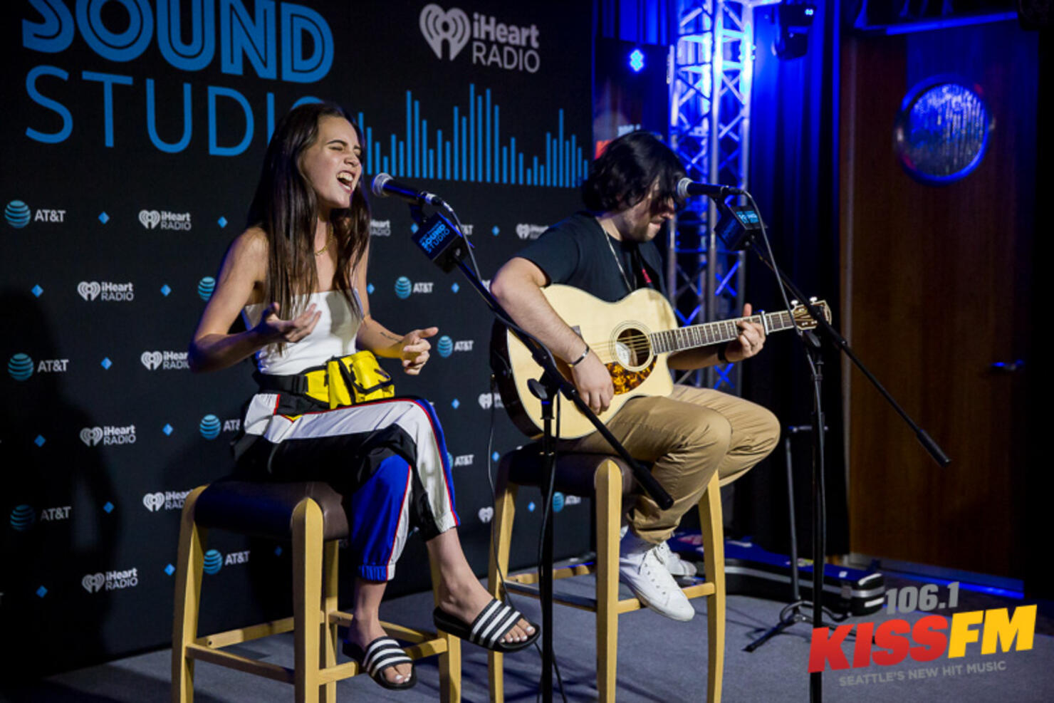Bea Miller in the AT&T Thanks Sound Studio