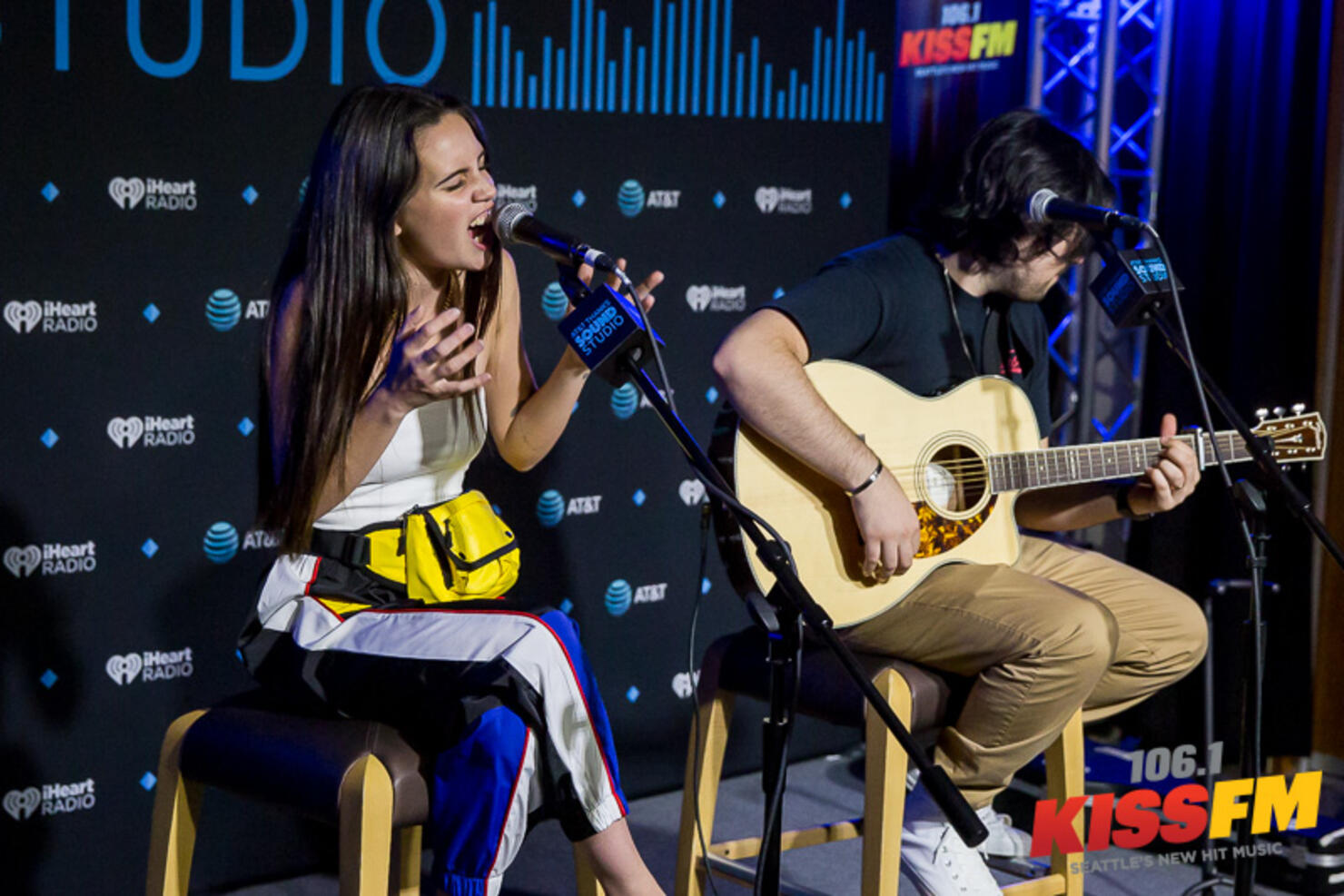 Bea Miller in the AT&T Thanks Sound Studio