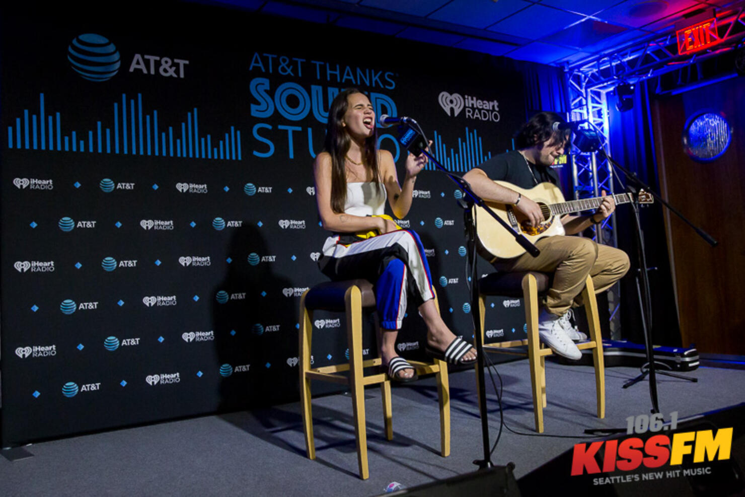 Bea Miller in the AT&T Thanks Sound Studio